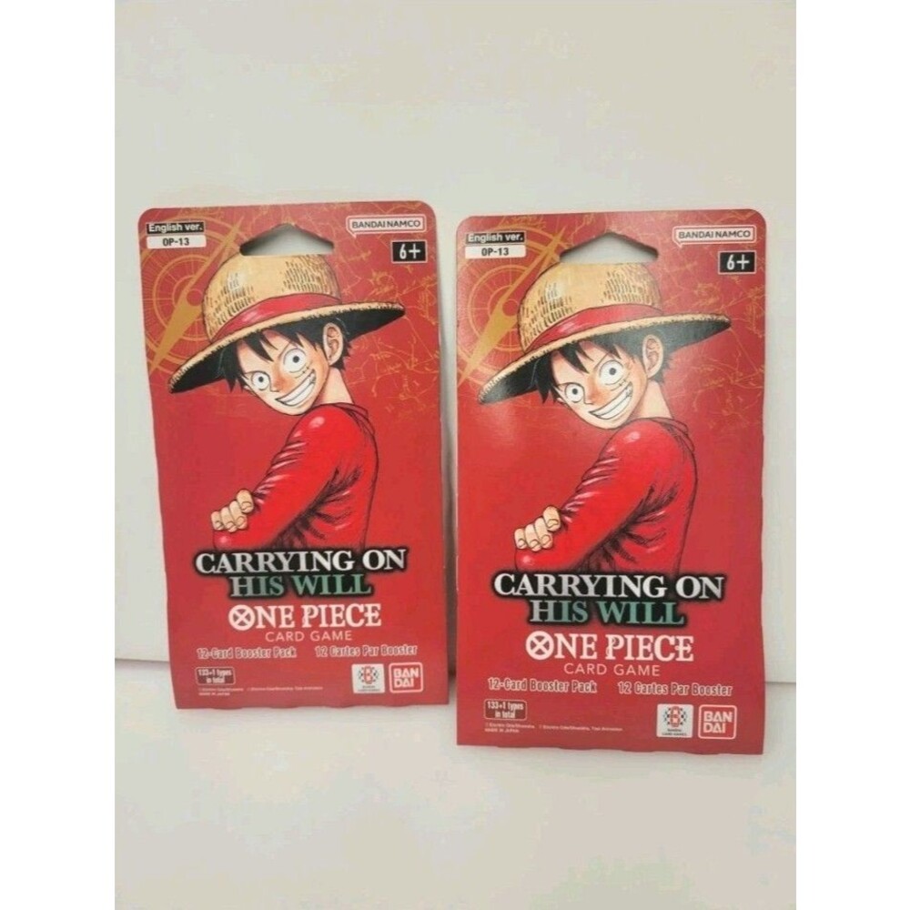 2x One Piece TCG OP-13 Carrying On His Will Sleeved Booster Pack OP13